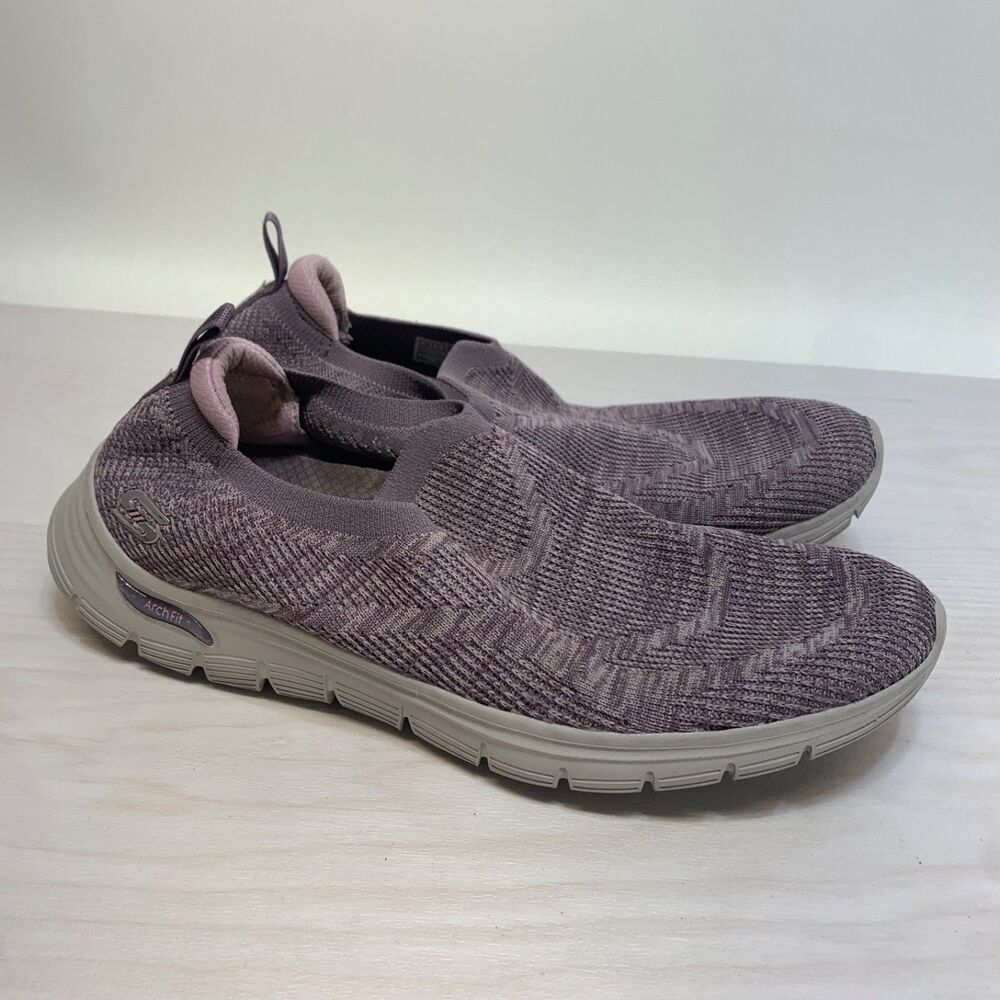 Skechers Women's Arch Fit Vista Inspiration Slip On Shoes Purple Size: 10